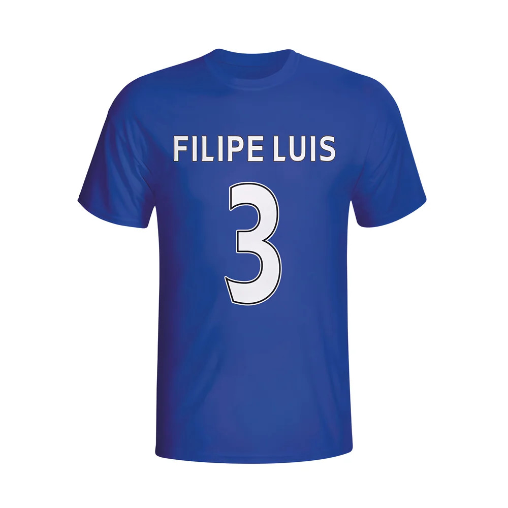 Filipe Luis Chelsea Hero T-Shirt (Blue) Polyester Made By: Gildan Men's Blue Xxl