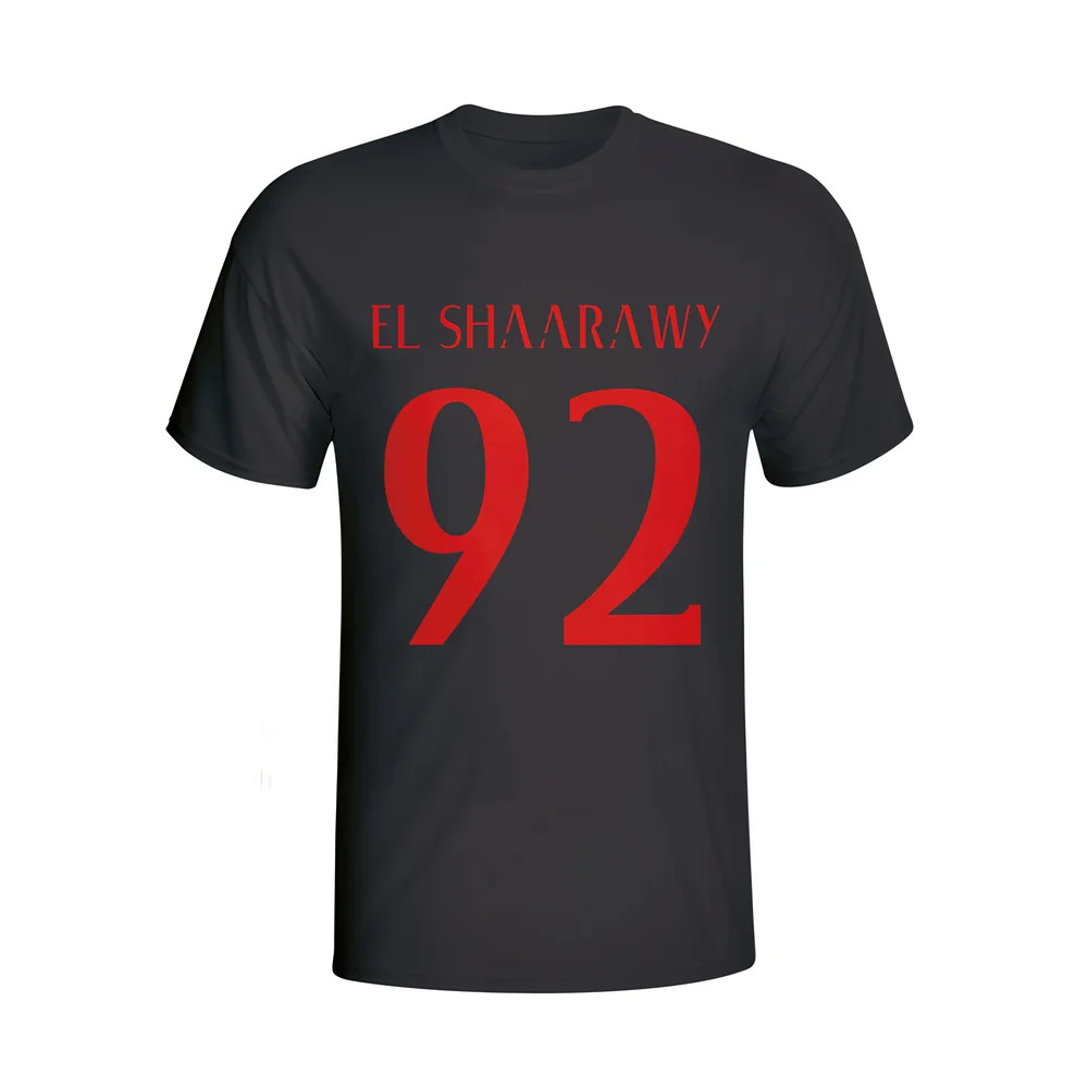 Stephen El Shaarawy Ac Milan Hero T-Shirt (Black) Polyester Made By: Gildan Men's Black Extra Large