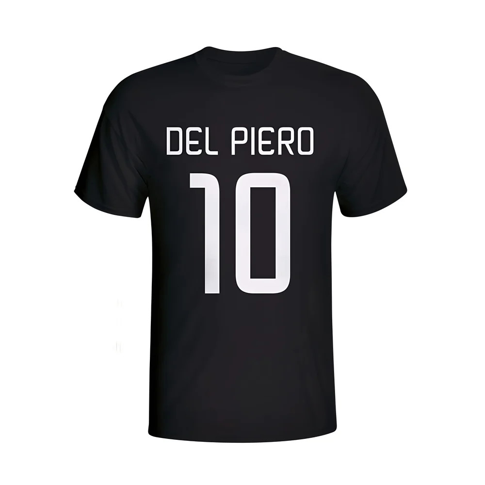 Alessandro Del Piero Juventus Hero T-Shirt (Black) Polyester Made By: Gildan Men's Black Xxl