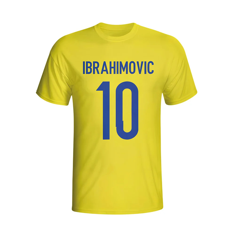 Zlatan Ibrahomovic Sweden Hero T-Shirt (Yellow) Polyester Made By: Gildan Men's Yellow Medium