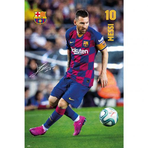 messi holding jersey poster