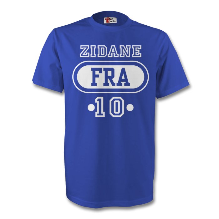 Zinedine Zidane France Fra T Shirt Blue Kids