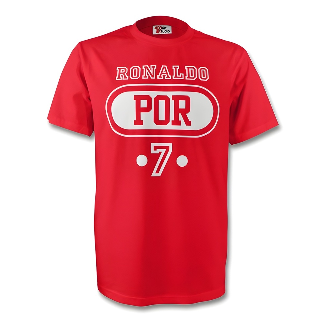 Cristiano Ronaldo Portugal Por T-Shirt (Red) Polyester Made By: Gildan Men's Red Medium