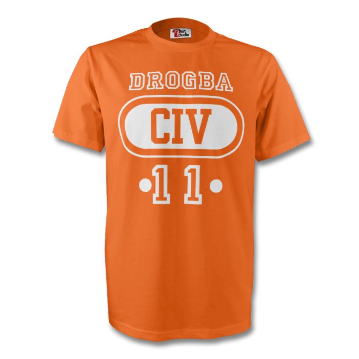 Click to view product details and reviews for Didier Drogba Ivory Coast Civ T Shirt Orange.