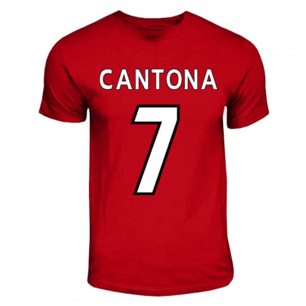 Eric Cantona Manchester United Hero T-Shirt (Red) Polyester Made By: Gildan Men's Red Extra Large