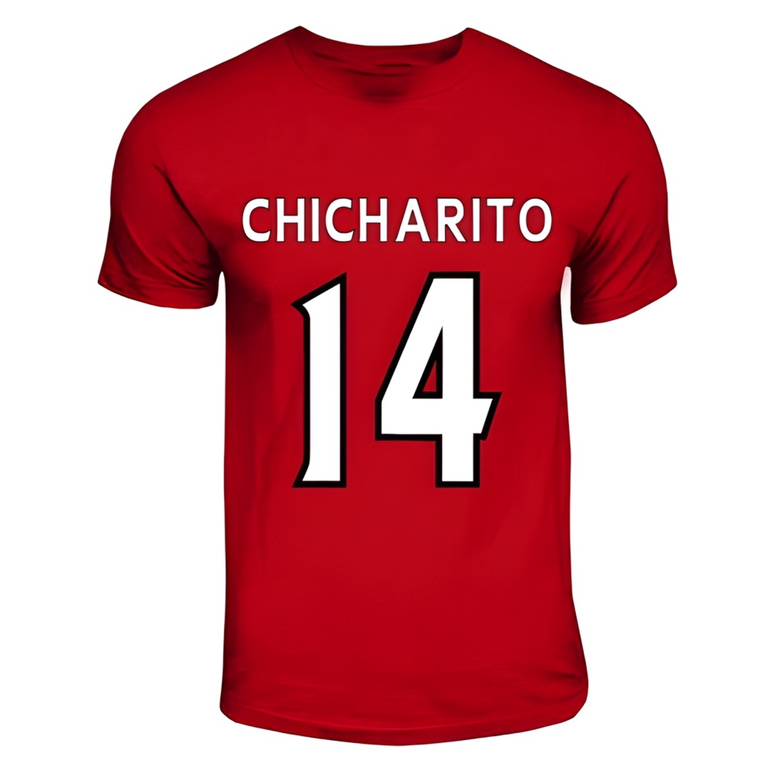 Chicharito Manchester United Hero T-Shirt (Red) Polyester Made By: Gildan Men's Red Small