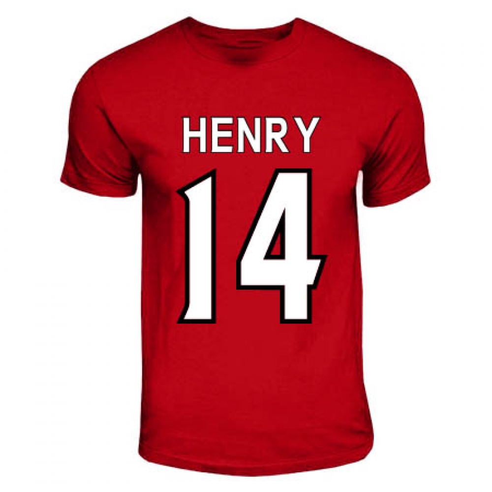 Thierry Henry Arsenal Hero T-Shirt (Red) Polyester Made By: Gildan Men's Red Large