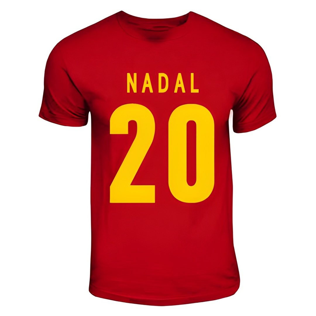 Miguel Angel Nadal Spain Hero T-Shirt (Red) Polyester Made By: Gildan Men's Red Medium