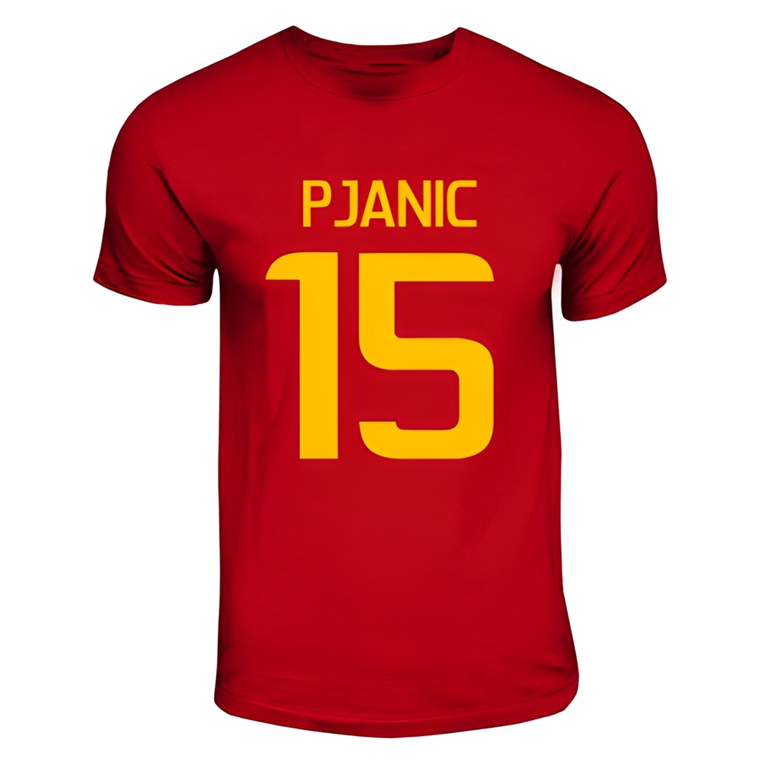 Miralem Pjanic Roma Hero T-Shirt (Red) Polyester Made By: Gildan Men's Red Large