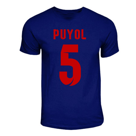 Click to view product details and reviews for Carlos Puyol Barcelona Hero T Shirt Navy.