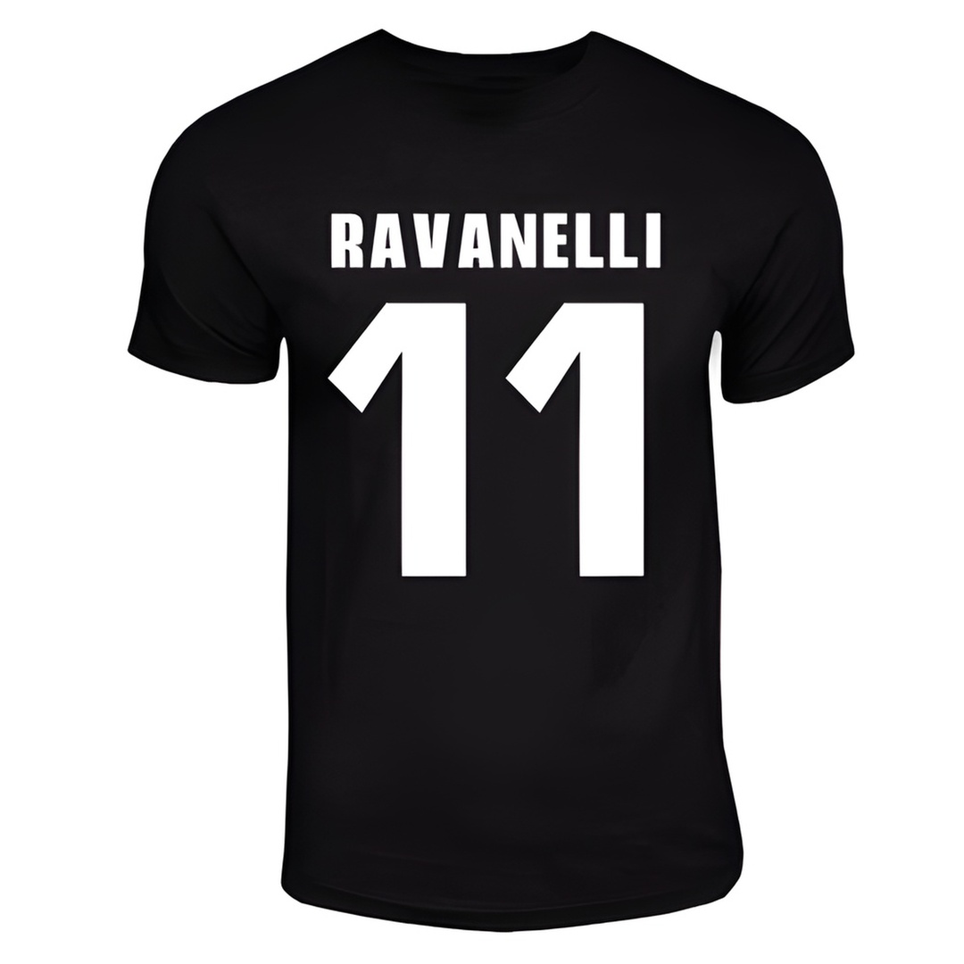 Fabrizio Ravanelli Juventus Hero T-Shirt (Black) Polyester Made By: Gildan Men's Black Medium