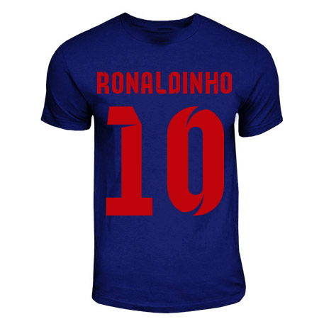 Click to view product details and reviews for Ronaldinho Barcelona Hero T Shirt Navy.