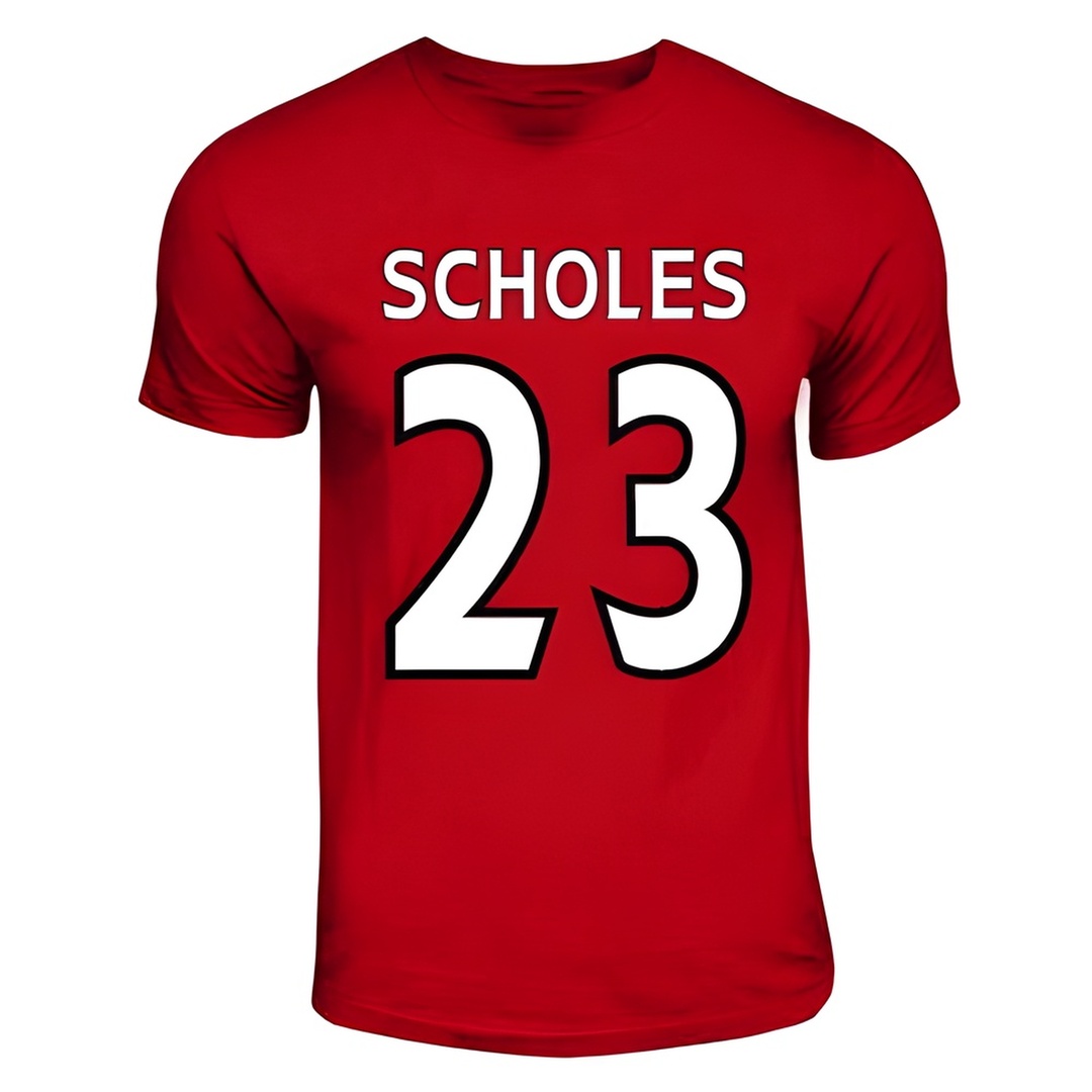 Paul Scholes Manchester United Hero T-Shirt (Red) Polyester Made By: Gildan Men's Red Xxl