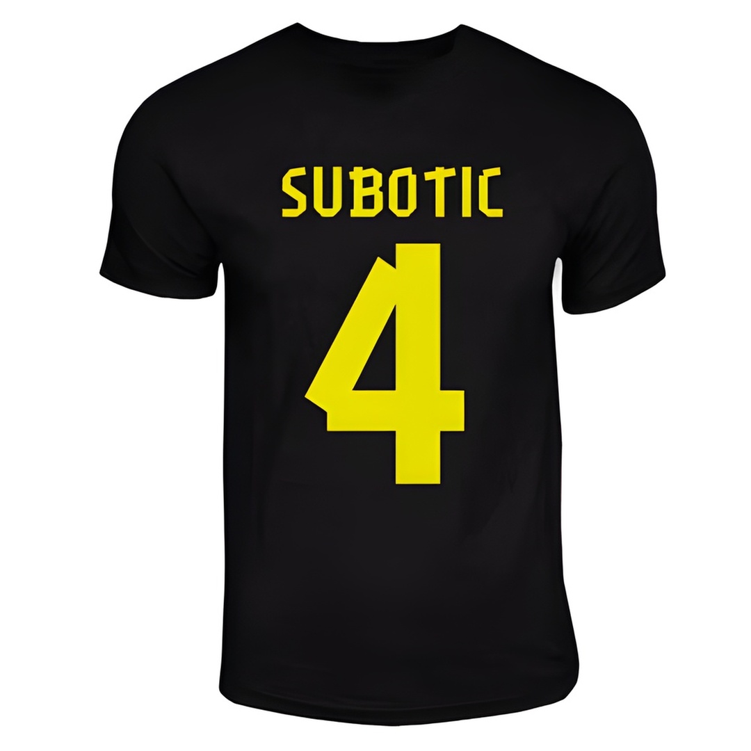 Neven Subotic Dortmund Away Hero T-Shirt (Black) Polyester Made By: Gildan Men's Black Small