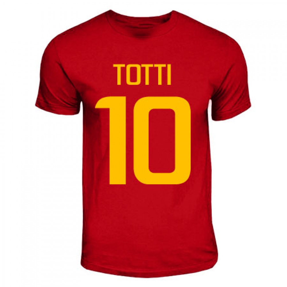 Francesco Totti Roma Hero T-Shirt (Red) Polyester Made By: Gildan Men's Red Xxl