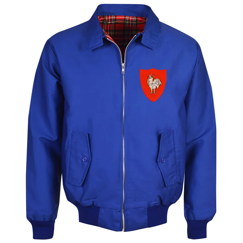 France Rugby Royal Harrington Jacket Polyester Made By: Toffs Men's Indigo 4XL