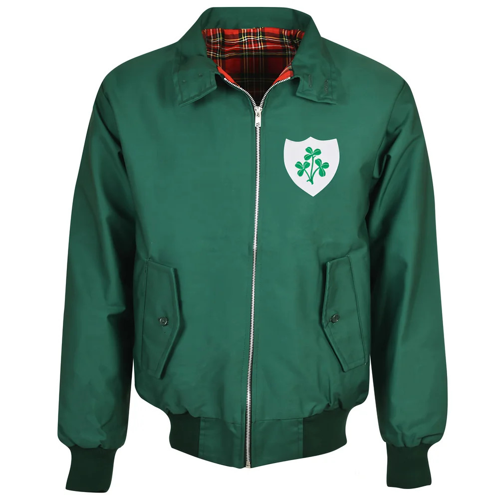 Ireland Rugby Harrington Jacket Polyester Made By: Toffs Men's Green 4XL