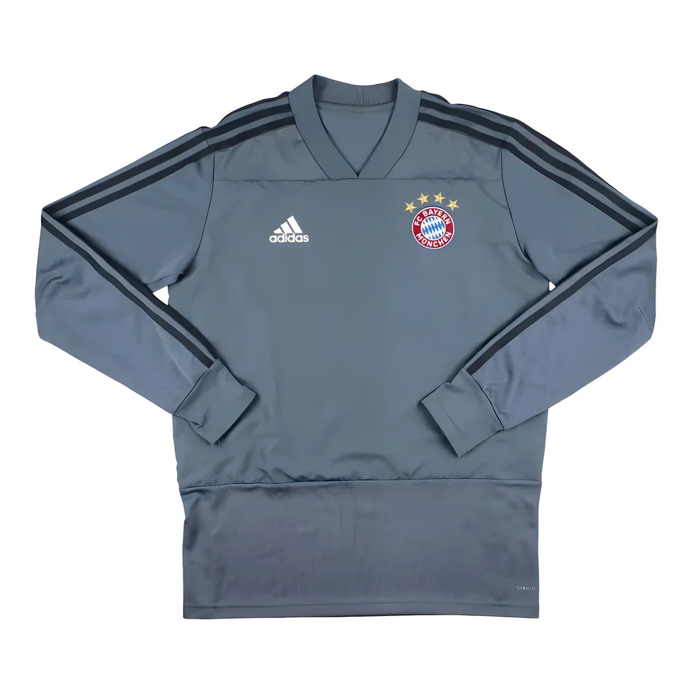 '18-'19 Bayern Munich Adidas Long Sleeve Training Top ) (Excellent) Polyester Men's Grey Extra Large