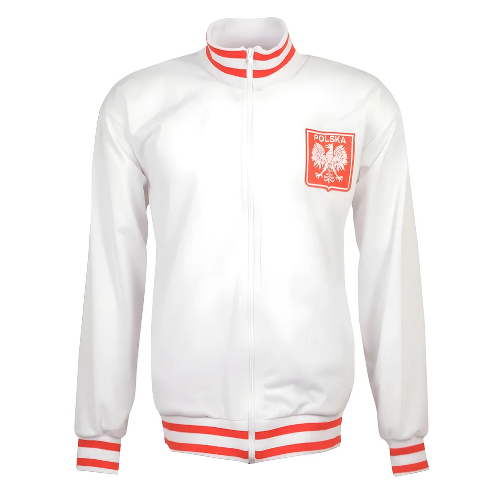 Poland Track Top Polyester Made By: Toffs Men's White 5XL