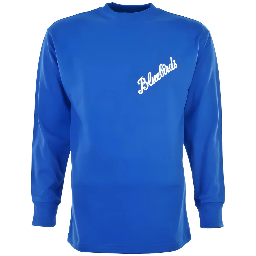 Cardiff City 1960S Bluebird Kids Retro Football Shirt Men's 10-11 Polyester Made By: Toffs Boys Teal 12-18 Mo