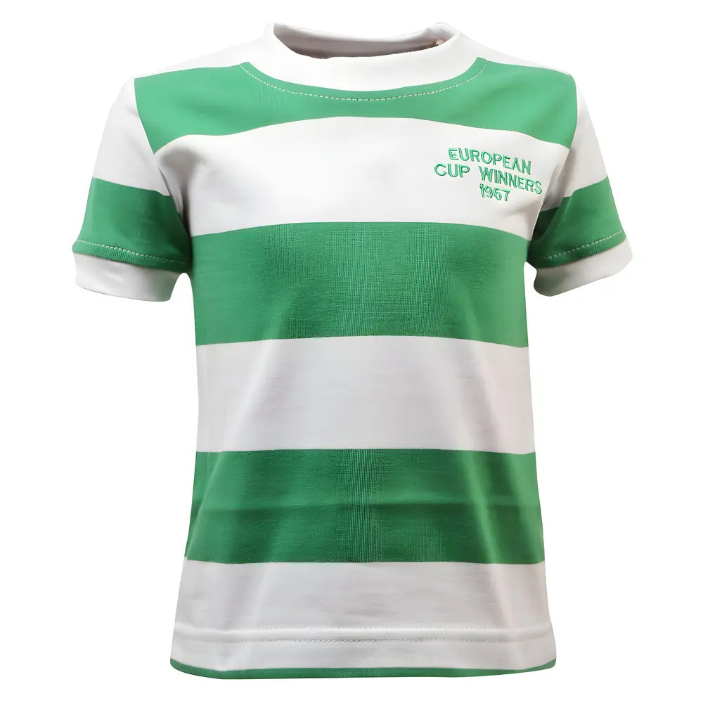 Celtic Kids 1967 European Cup Winner Short Sleeve Shirt Men's 12-18 Mo Polyester Made By: Toffs Boys Green Size 3 Yrs (Fits Chest 23")