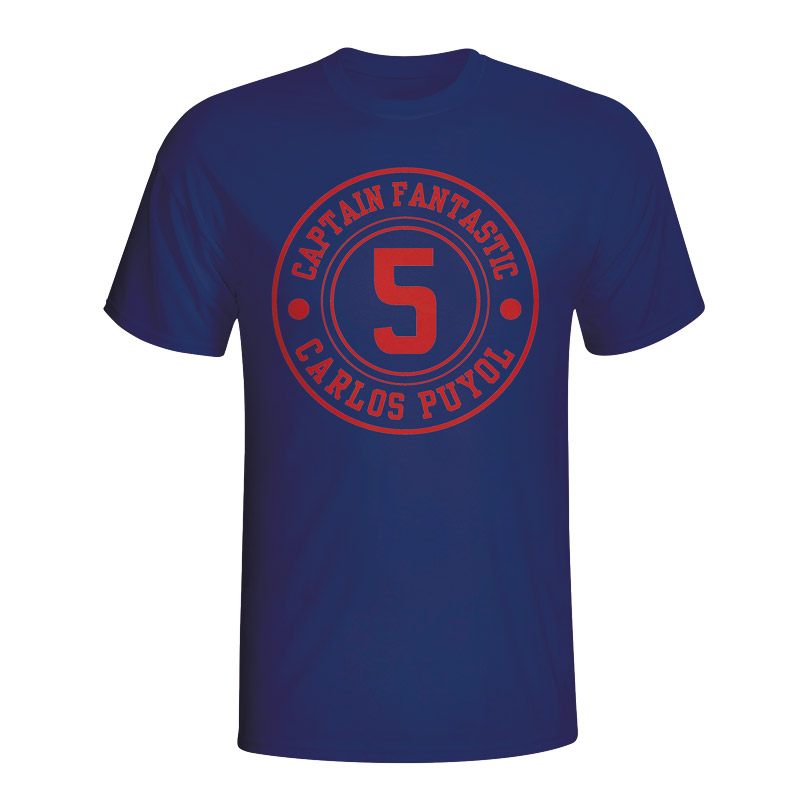 Click to view product details and reviews for Carlos Puyol Barcelona Captain Fantastic T Shirt Navy.