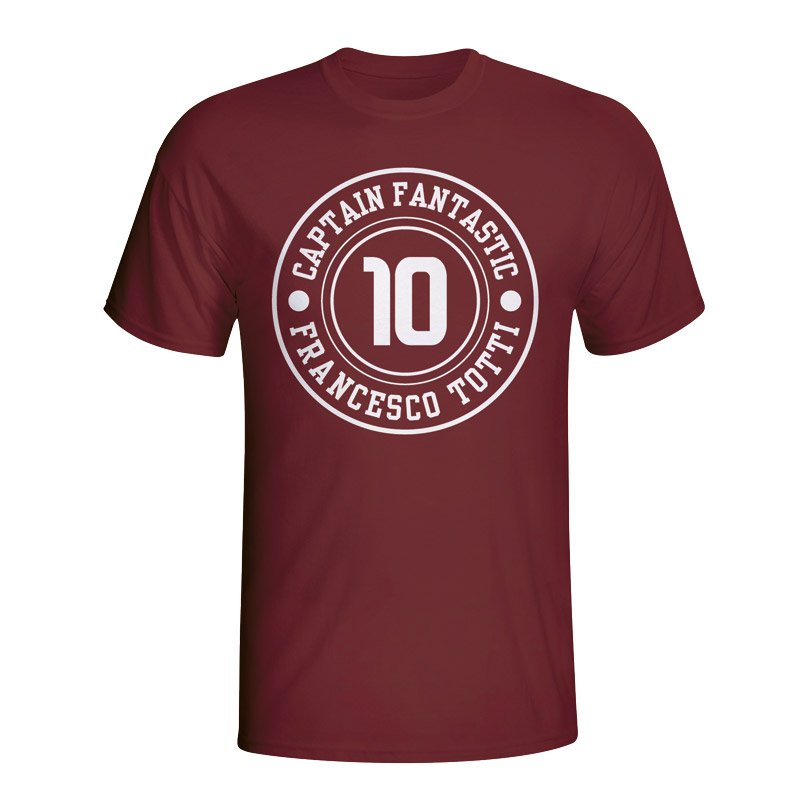 Click to view product details and reviews for Francesco Totti Roma Captain Fantastic T Shirt Maroon. Click to view product details and reviews for Francesco Totti Roma Captain Fantastic T Shirt Maroon.