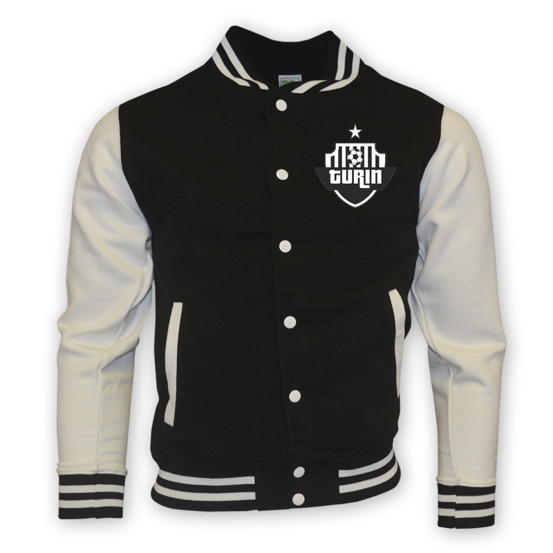 Juventus College Baseball Jacket (Black) Polyester Made By: Gildan Men's Black Xxl