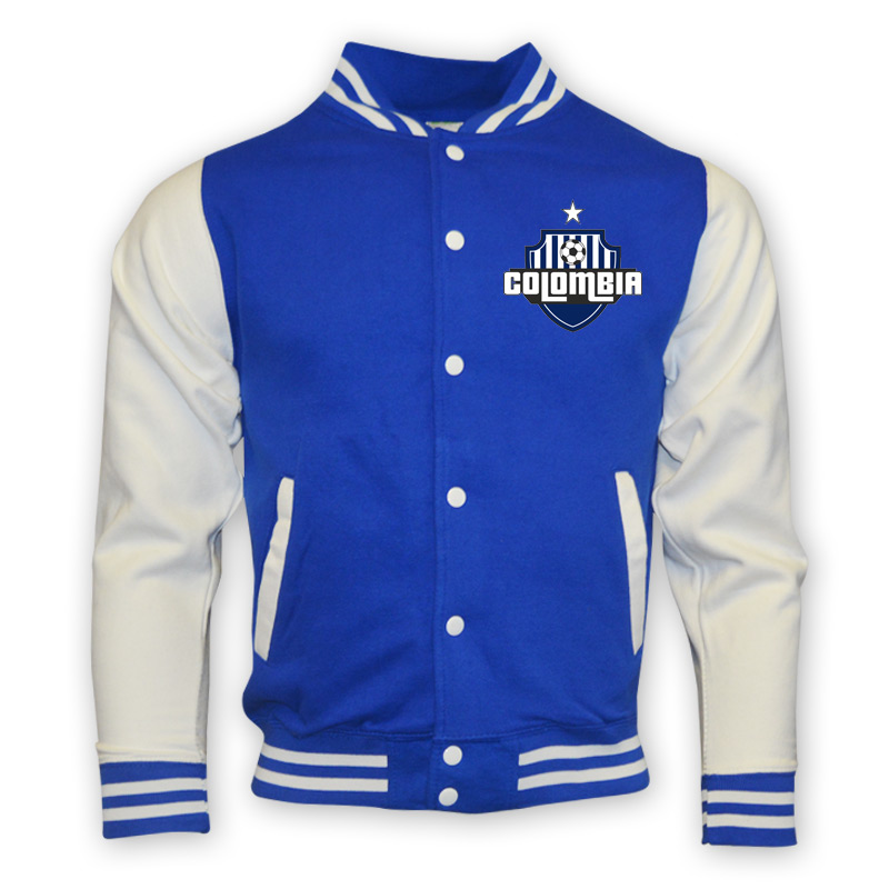 Colombia College Baseball Jacket (Blue) Polyester Made By: Gildan Men's Blue Small