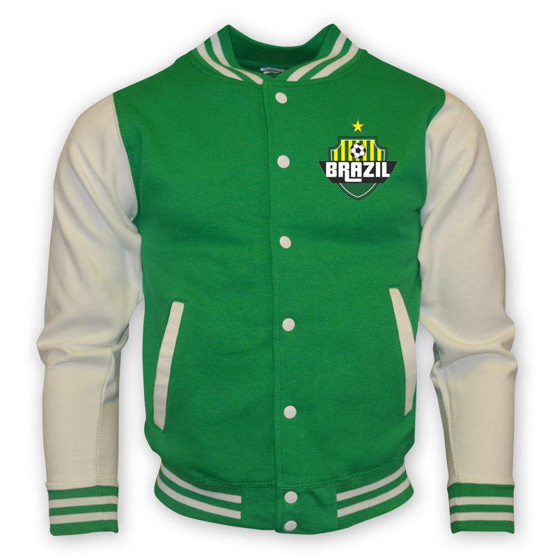 Click to view product details and reviews for Brazil College Baseball Jacket Green.