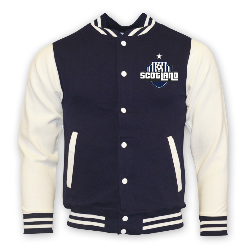 Click to view product details and reviews for Scotland College Baseball Jacket Navy. Click to view product details and reviews for Scotland College Baseball Jacket Navy.