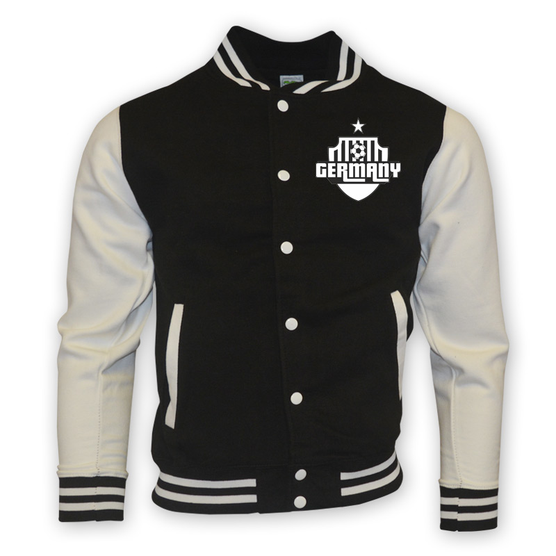 Germany College Baseball Jacket (Black) Polyester Made By: Gildan Men's Black Medium