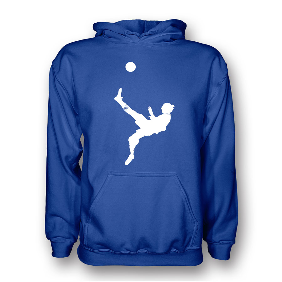 Zlatan Ibrahimovic Bicycle Kick Hoody (Blue) Polyester Sweden Made By: Gildan Men's Blue Large