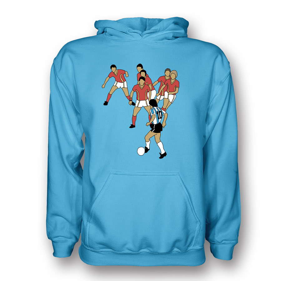 Diego Maradona Goal Of Century Hoody (Sky) - Kids