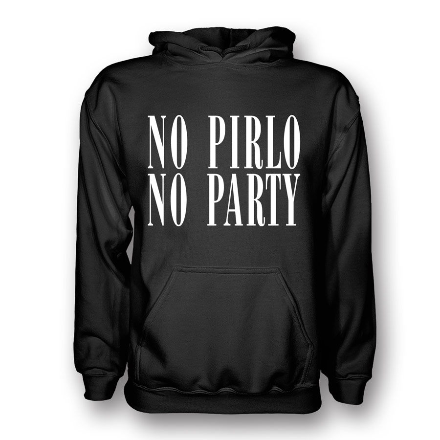 No Pirlo No Party Hoody (Black) - Kids Polyester Manchester United Made By: Gildan Unisex Kids Black Small