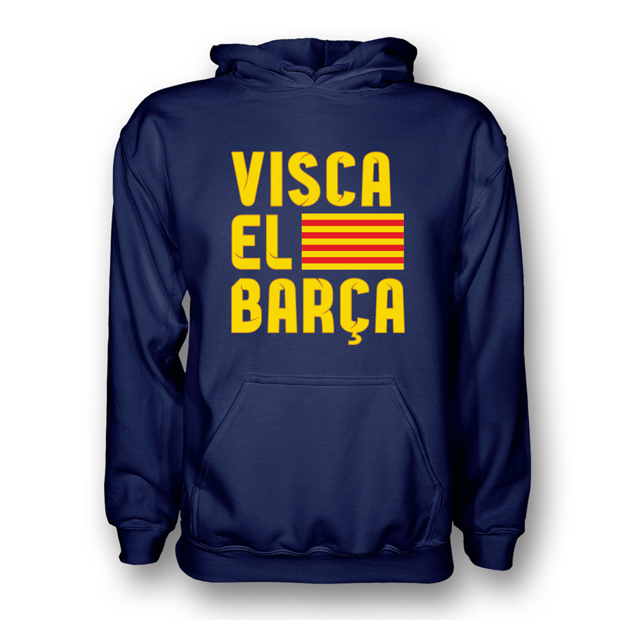 Visca El Barca Hoody (Navy) Polyester Manchester United Made By: Gildan Men's Navy Xxl