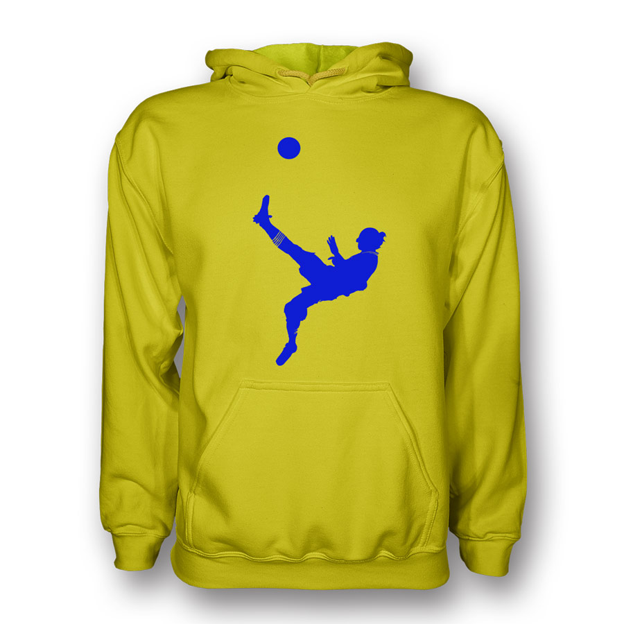 Zlatan Ibrahimovic Bicycle Kick Hoody (Yellow) Polyester Sweden Made By: Gildan Men's Yellow Xxl