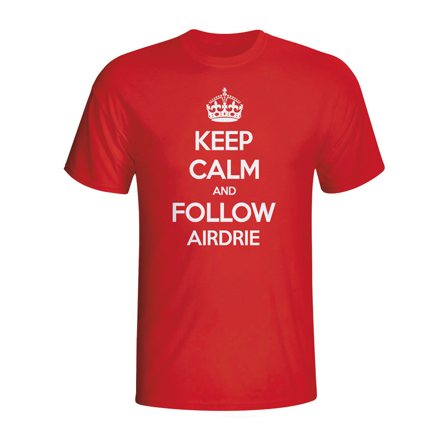 Click to view product details and reviews for Keep Calm And Follow Airdrie T Shirt Red.
