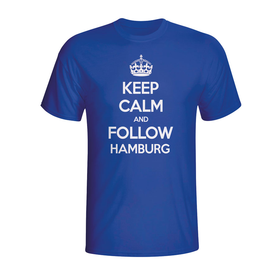 Click to view product details and reviews for Keep Calm And Follow Hamburg T Shirt Blue.