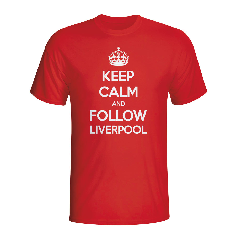 Click to view product details and reviews for Keep Calm And Follow Liverpool T Shirt Red Kids.