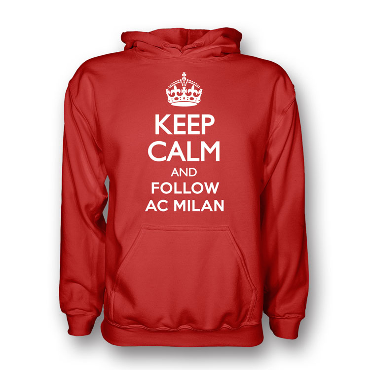 Click to view product details and reviews for Keep Calm And Follow Ac Milan Hoody Red.
