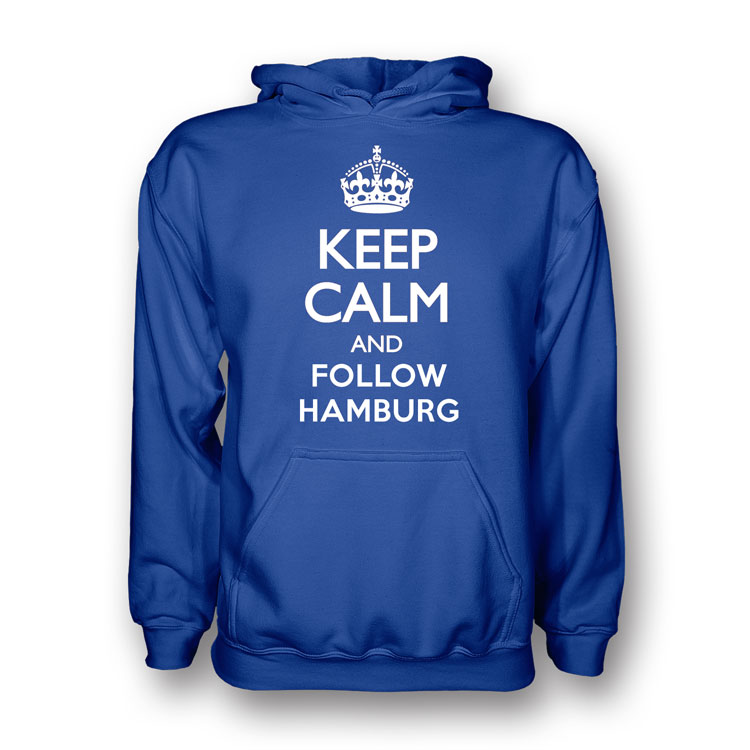 Click to view product details and reviews for Keep Calm And Follow Hamburg Hoody Blue.