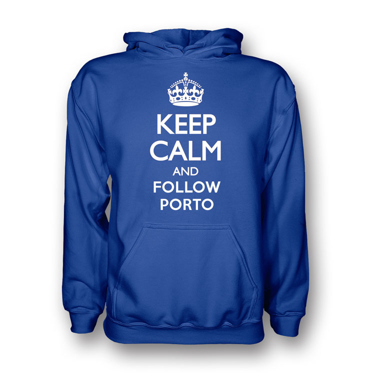 Click to view product details and reviews for Keep Calm And Follow Porto Hoody Blue Kids.