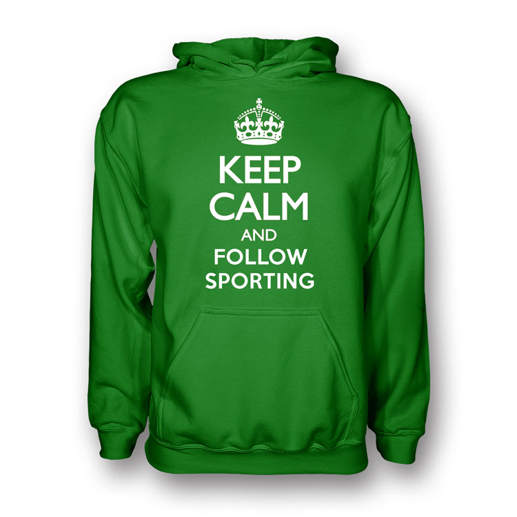 Click to view product details and reviews for Keep Calm And Follow Sporting Lisbon Hoody Green Kids.