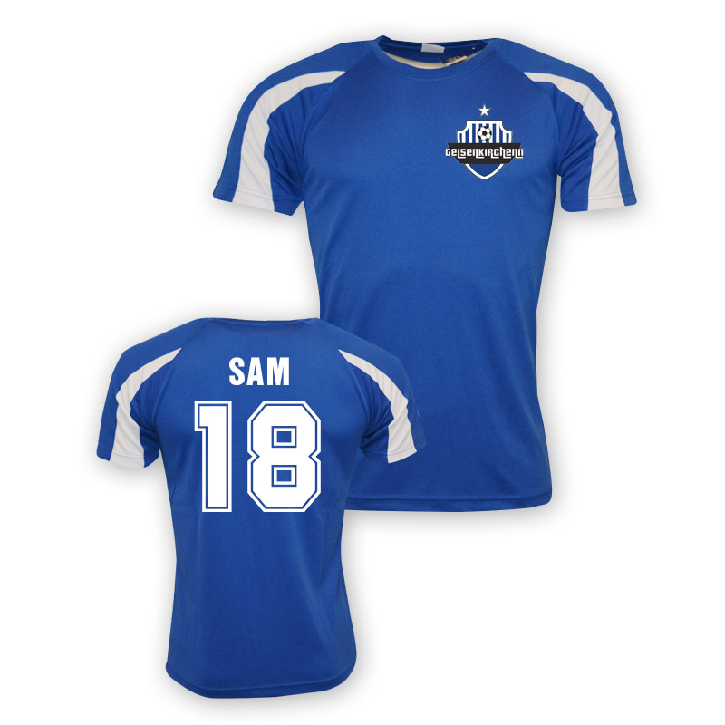 Sidney Sam Schalke Sports Training Jersey (Blue) Polyester Schalke 04 Made By: Gildan Men's Blue Medium