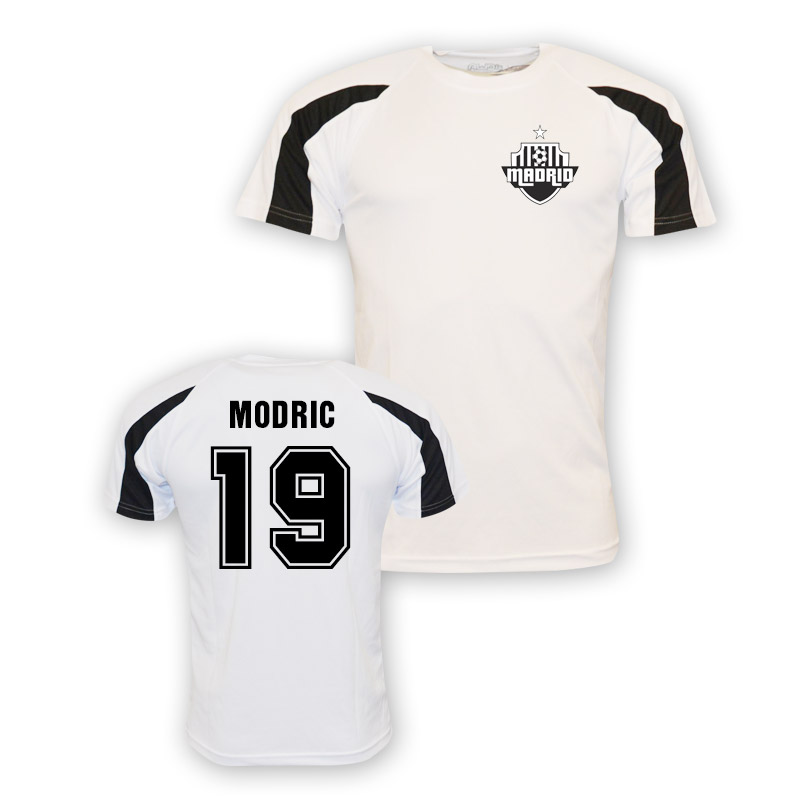 Luka Modric Real Madrid Sports Training Jersey (White) Polyester Made By: Gildan Men's White Xxl