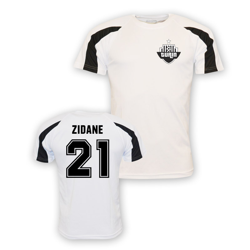 Zinedine Zidane Juventus Sports Training Jersey (White) - Kids Men's Polyester Made By: Gildan Boys White Medium