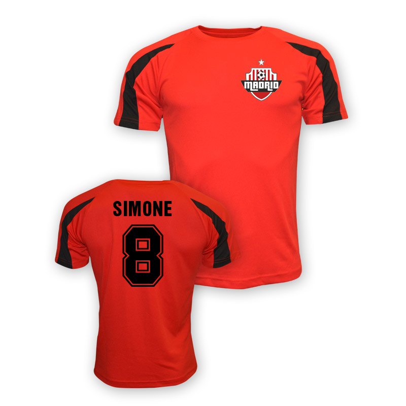 Diego Simeone Atletico Madrid Sports Training Jersey (Red) Polyester Athletico Madrid Made By: Gildan Men's Red Medium