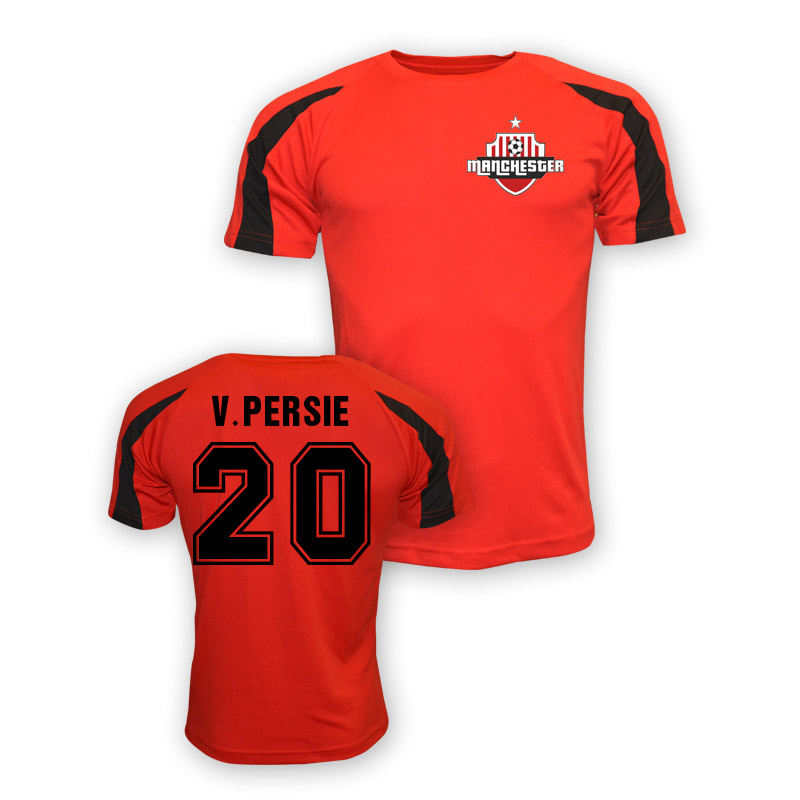 Robin Van Persie Man Utd Sports Training Jersey (Red) Polyester Manchester United Made By: Gildan Men's Red Medium