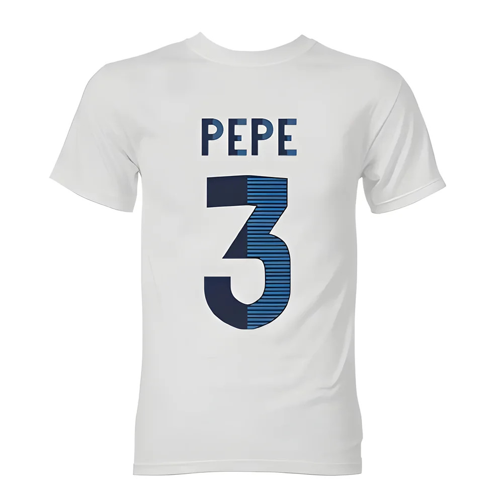 Pepe Real Madrid Hero T-Shirt (White) Polyester Made By: Gildan Men's White Xxl
